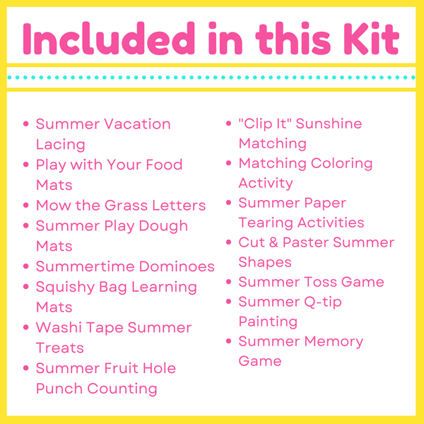 Summer Fine Motor Collection (Printable)