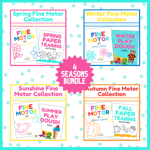4 Seasons Preschool Fine Motor Collections Bundle (Printable Activities)